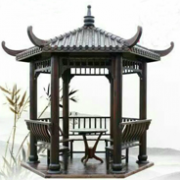 古典六角凉亭
