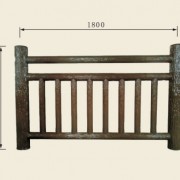 1.8米梯状方树皮护栏