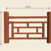 1.8米方格仿木护栏